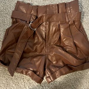 Pleather shorts